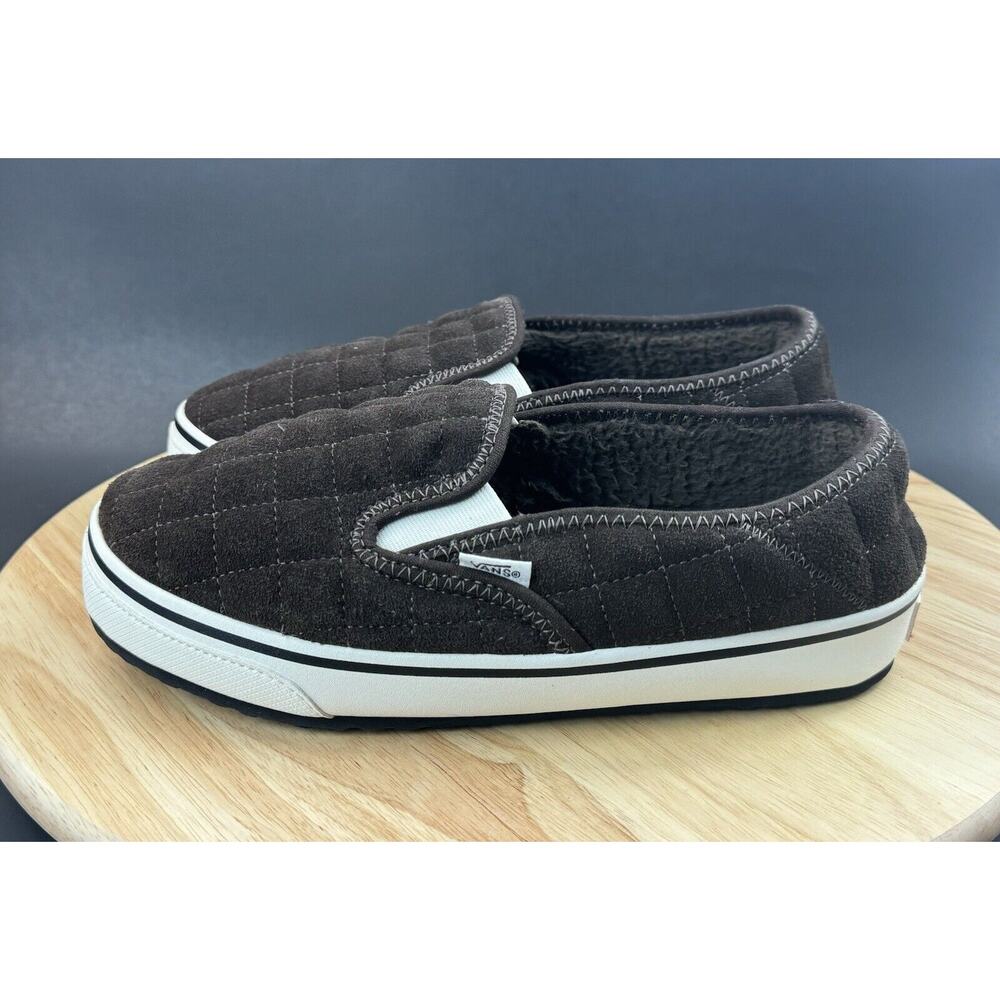 Vans Slip-Er 2 Slip-On Loafer Casual Shoe Slipper Brown Men Sz 7 Women 9 Suede - Picture 3 of 10